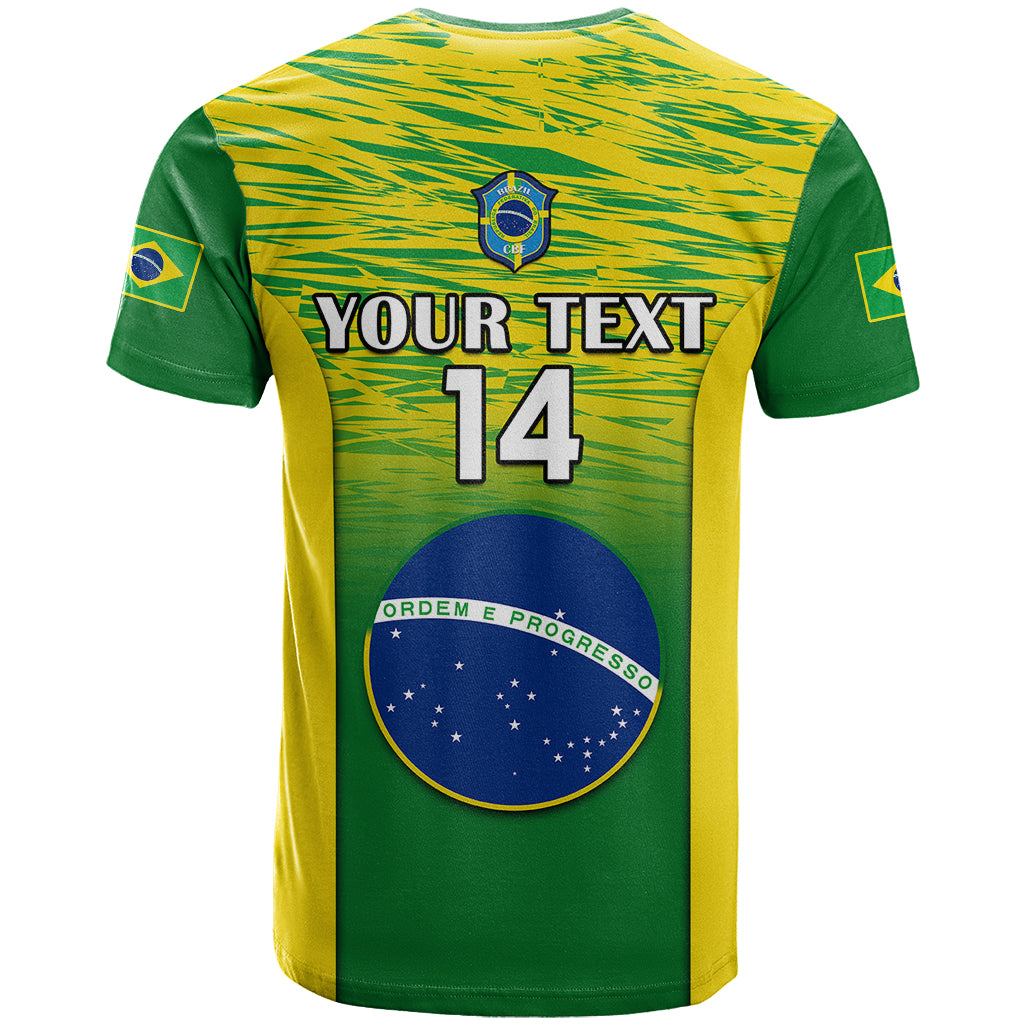 Custom Brazil Football T Shirt 2023 World Cup Go Selecao Gradient Style - Wonder Print Shop