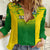 Custom Brazil Football Women Casual Shirt 2023 World Cup Go Selecao Gradient Style - Wonder Print Shop