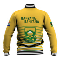 South Africa Soccer Baseball Jacket 2023 World Cup Go Banyana Banyana Yellow - Wonder Print Shop