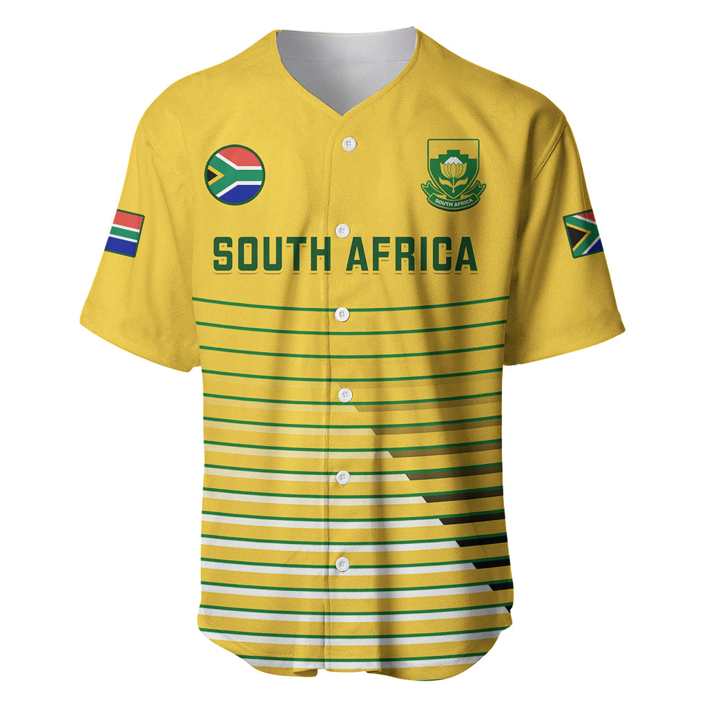 South Africa Soccer Baseball Jersey 2023 World Cup Go Banyana Banyana Yellow - Wonder Print Shop
