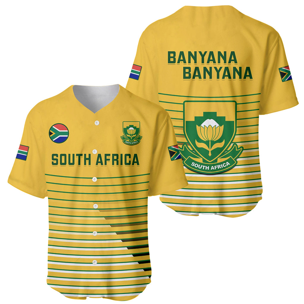 South Africa Soccer Baseball Jersey 2023 World Cup Go Banyana Banyana Yellow - Wonder Print Shop