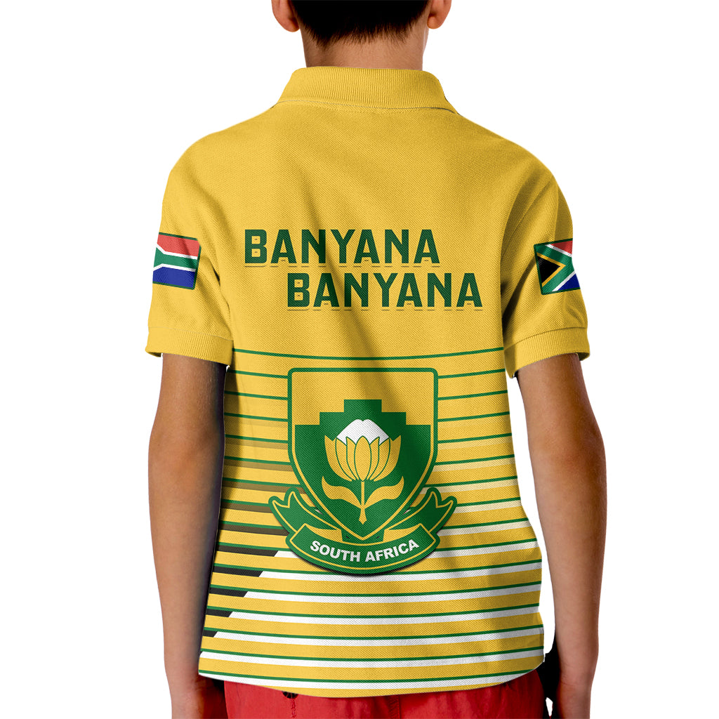 South Africa Soccer Kid Polo Shirt 2023 World Cup Go Banyana Banyana Yellow - Wonder Print Shop