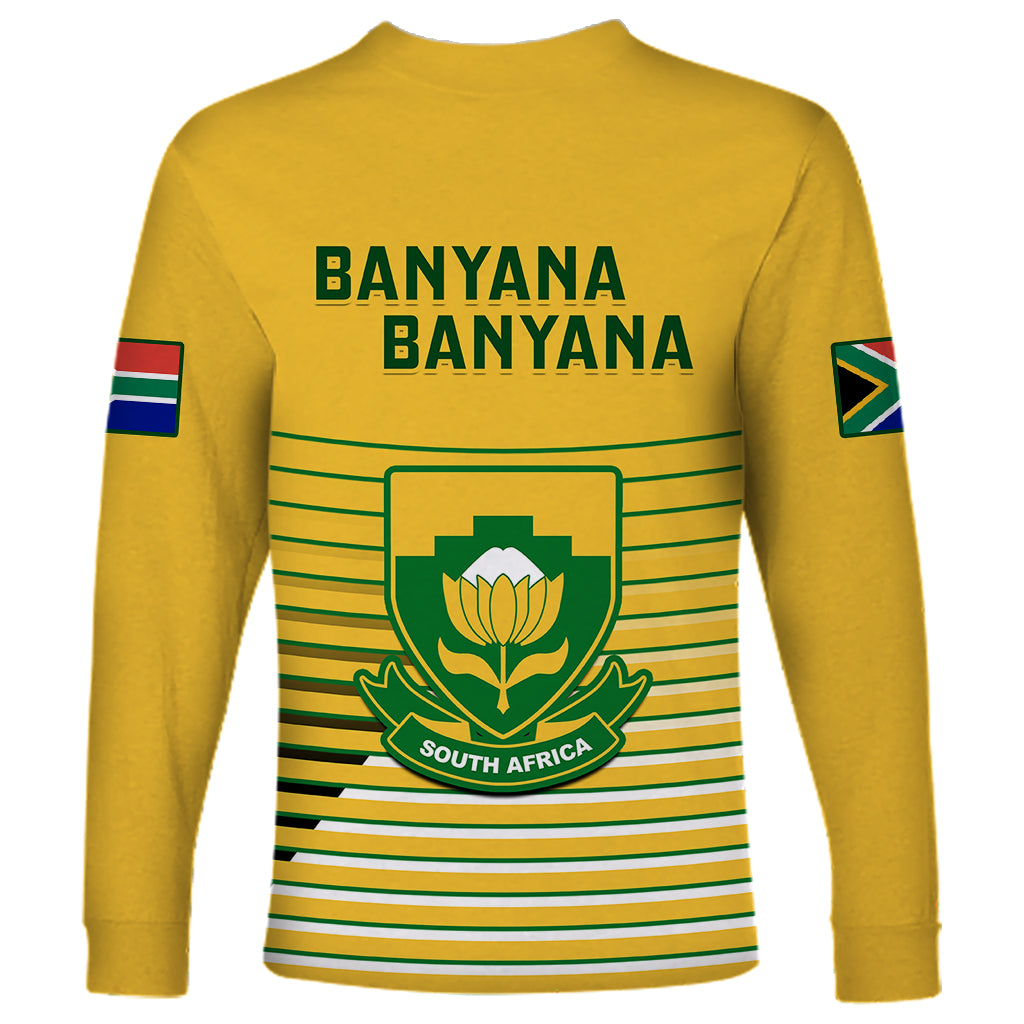 South Africa Soccer Long Sleeve Shirt 2023 World Cup Go Banyana Banyana Yellow - Wonder Print Shop