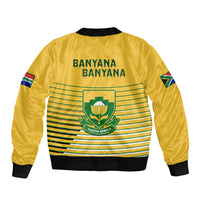 South Africa Soccer Sleeve Zip Bomber Jacket 2023 World Cup Go Banyana Banyana Yellow - Wonder Print Shop