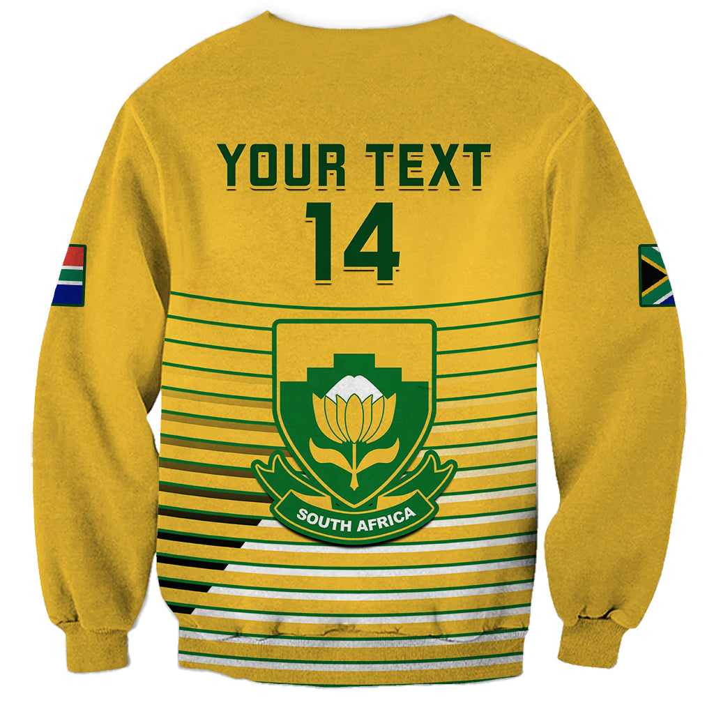 Custom South Africa Soccer Sweatshirt 2023 World Cup Go Banyana Banyana Yellow - Wonder Print Shop