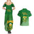 South Africa Soccer Couples Matching Summer Maxi Dress and Hawaiian Shirt 2023 World Cup Go Banyana Banyana Green - Wonder Print Shop