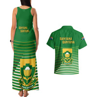 South Africa Soccer Couples Matching Tank Maxi Dress And Hawaiian Shirt 2023 World Cup Go Banyana Banyana Green - Wonder Print Shop