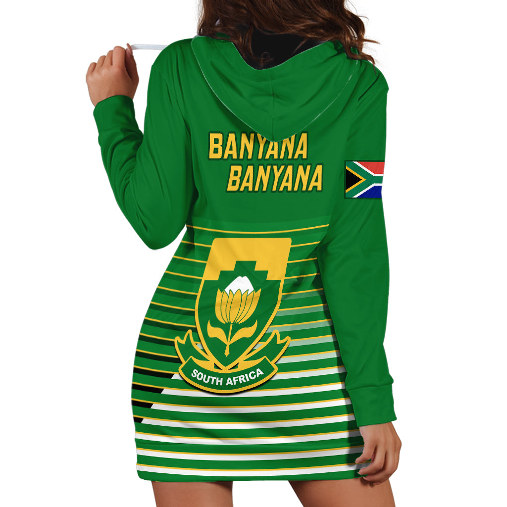 South Africa Soccer Hoodie Dress 2023 World Cup Go Banyana Banyana Green - Wonder Print Shop