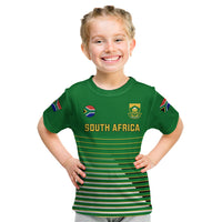 South Africa Soccer Kid T Shirt 2023 World Cup Go Banyana Banyana Green - Wonder Print Shop
