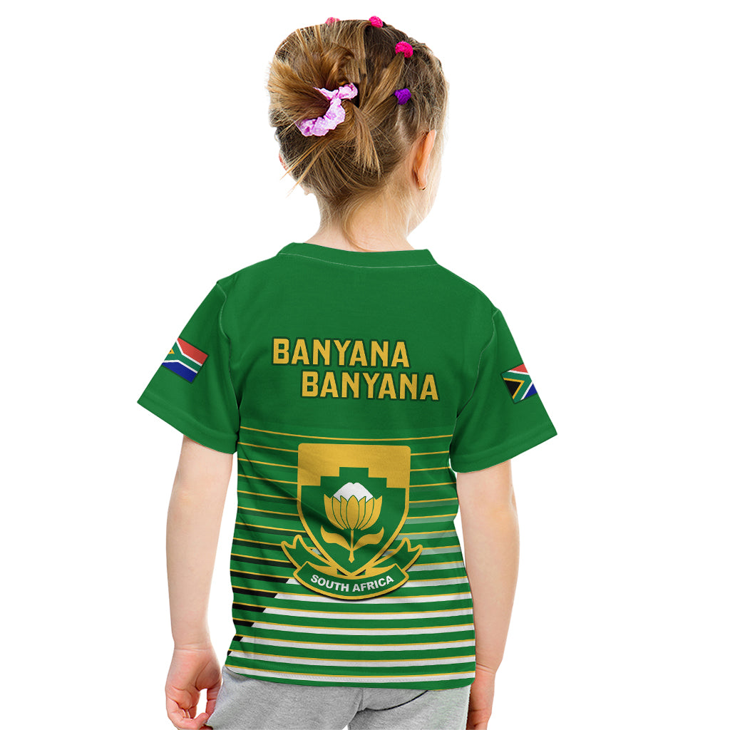 South Africa Soccer Kid T Shirt 2023 World Cup Go Banyana Banyana Green - Wonder Print Shop