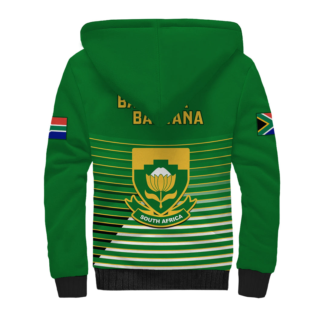 South Africa Soccer Sherpa Hoodie 2023 World Cup Go Banyana Banyana Green - Wonder Print Shop
