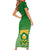 South Africa Soccer Short Sleeve Bodycon Dress 2023 World Cup Go Banyana Banyana Green - Wonder Print Shop