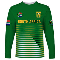 Custom South Africa Soccer Long Sleeve Shirt 2023 World Cup Go Banyana Banyana Green - Wonder Print Shop