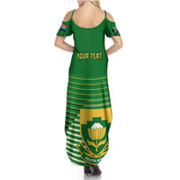 Custom South Africa Soccer Summer Maxi Dress 2023 World Cup Go Banyana Banyana Green - Wonder Print Shop