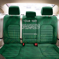 Custom Saudi Arabia Football Back Car Seat Cover Go Green Falcons Sporty Style - Wonder Print Shop
