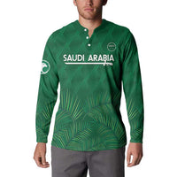 Custom Saudi Arabia Football Button Sweatshirt Go Green Falcons Sporty Style - Wonder Print Shop