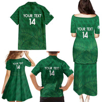 Custom Saudi Arabia Football Family Matching Puletasi and Hawaiian Shirt Go Green Falcons Sporty Style - Wonder Print Shop