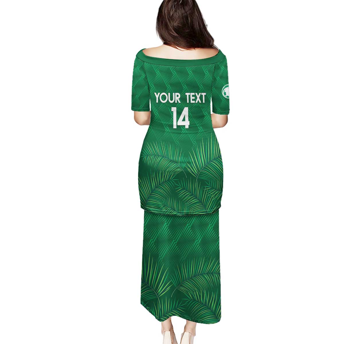 Custom Saudi Arabia Football Family Matching Puletasi and Hawaiian Shirt Go Green Falcons Sporty Style - Wonder Print Shop