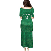 Custom Saudi Arabia Football Family Matching Puletasi and Hawaiian Shirt Go Green Falcons Sporty Style - Wonder Print Shop