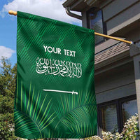 Custom Saudi Arabia Football Garden Flag Go Green Falcons Sporty Style - Wonder Print Shop