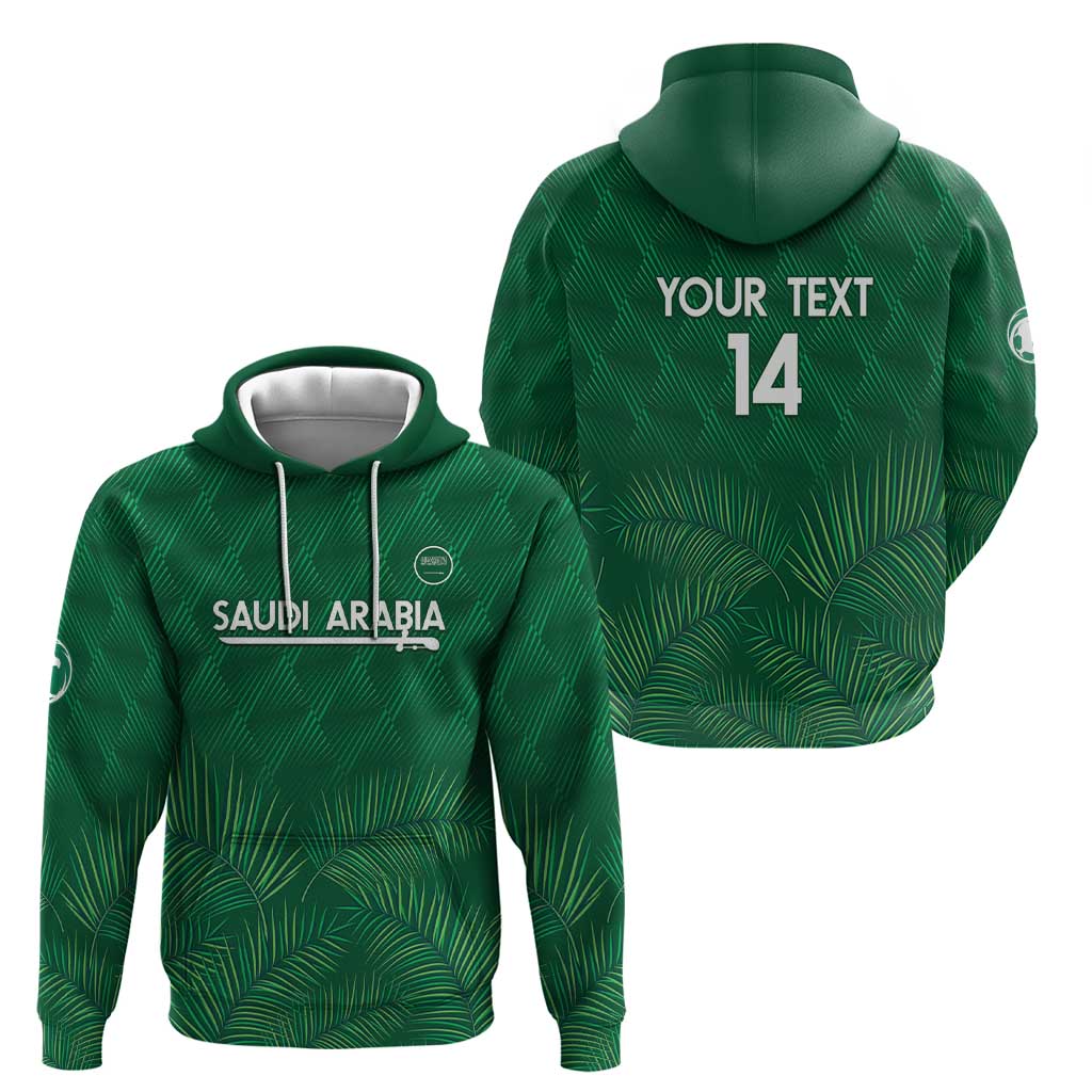 Custom Saudi Arabia Football Hoodie Go Green Falcons Sporty Style - Wonder Print Shop