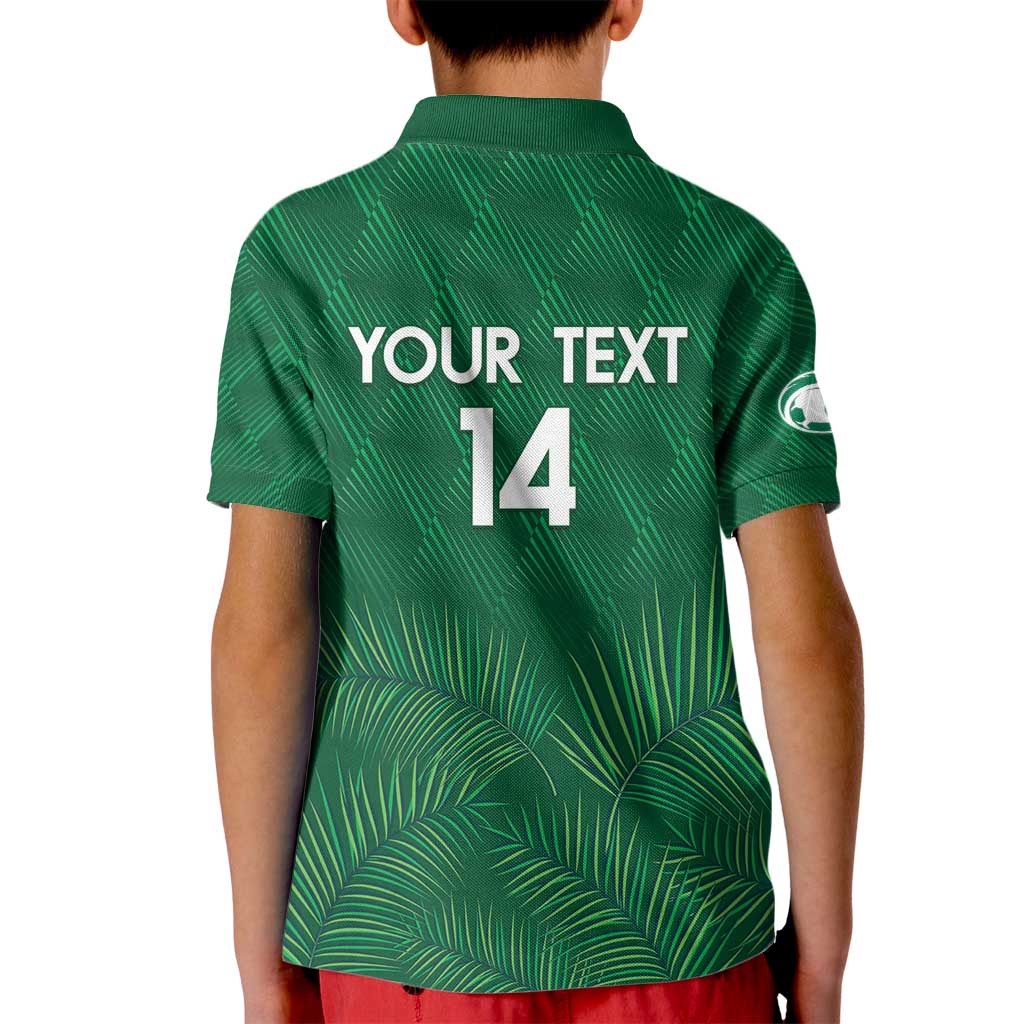 Custom Saudi Arabia Football Kid Polo Shirt Go Green Falcons Sporty Style - Wonder Print Shop