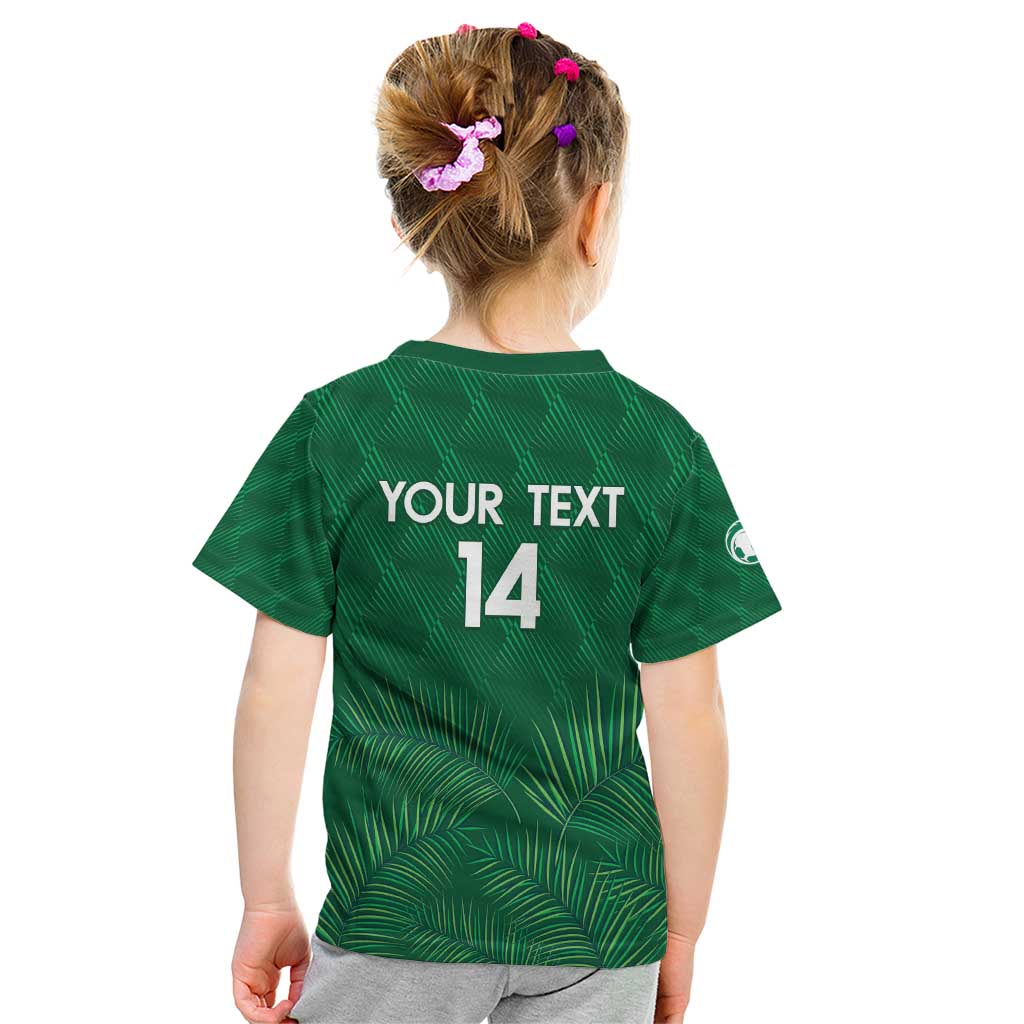 Custom Saudi Arabia Football Kid T Shirt Go Green Falcons Sporty Style - Wonder Print Shop