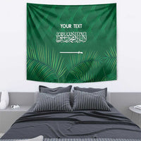 Custom Saudi Arabia Football Tapestry Go Green Falcons Sporty Style - Wonder Print Shop