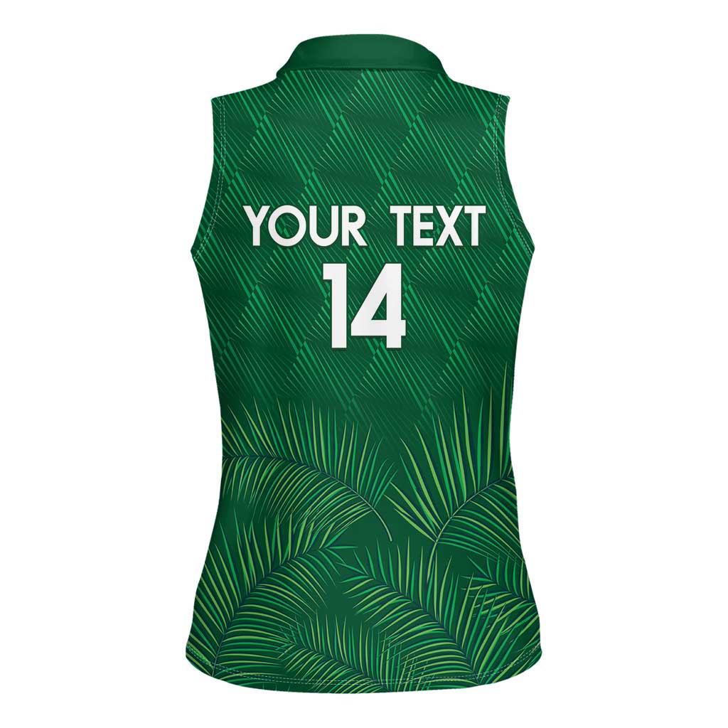 Custom Saudi Arabia Football Women Sleeveless Polo Shirt Go Green Falcons Sporty Style - Wonder Print Shop