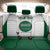Custom Saudi Arabia Football Back Car Seat Cover Go Green Falcons Sporty - White Version - Wonder Print Shop