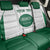 Custom Saudi Arabia Football Back Car Seat Cover Go Green Falcons Sporty - White Version - Wonder Print Shop