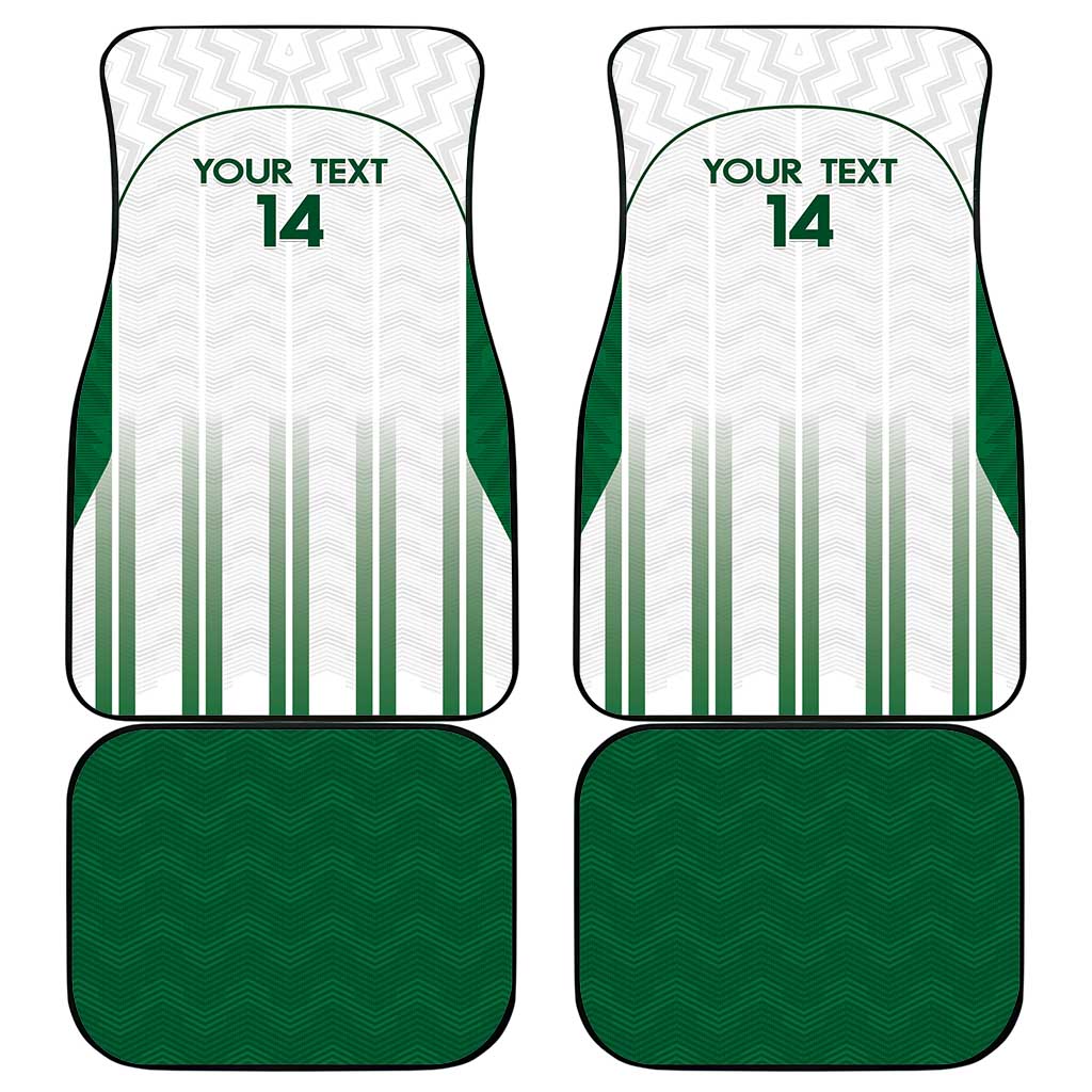 Custom Saudi Arabia Football Car Mats Go Green Falcons Sporty - White Version - Wonder Print Shop