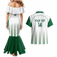 Custom Saudi Arabia Football Couples Matching Mermaid Dress and Hawaiian Shirt Go Green Falcons Sporty - White Version - Wonder Print Shop