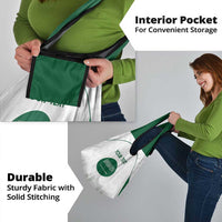 Custom Saudi Arabia Football Grocery Bag Go Green Falcons Sporty - White Version