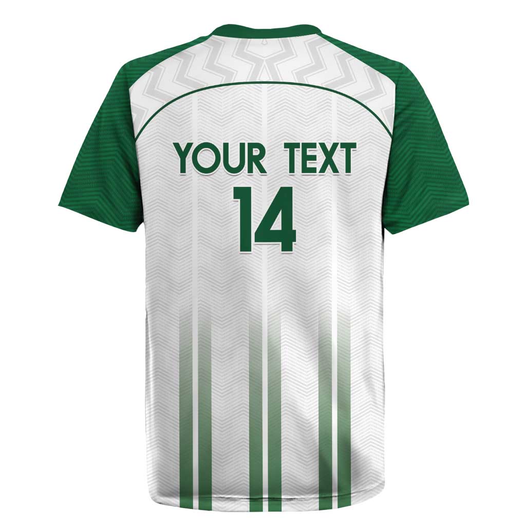 Custom Saudi Arabia Football Rugby Jersey Go Green Falcons Sporty - White Version - Wonder Print Shop