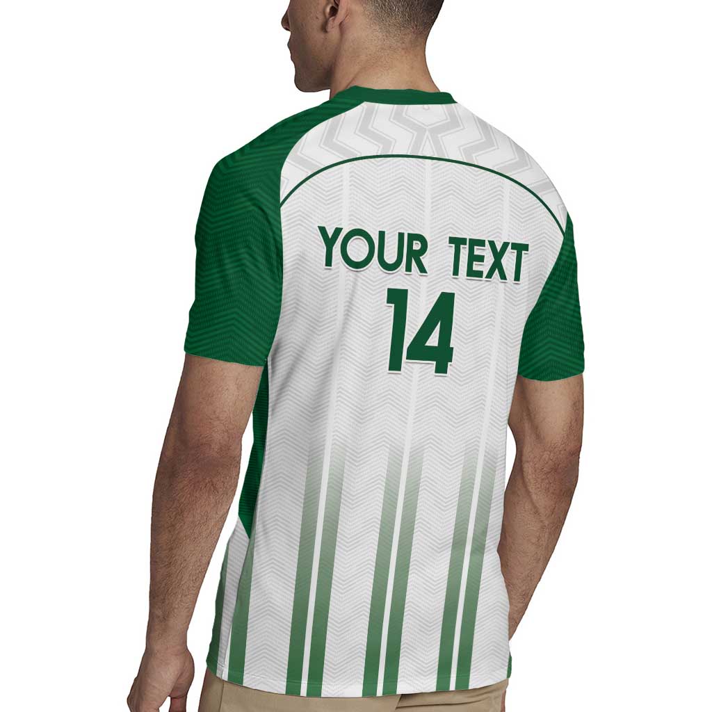 Custom Saudi Arabia Football Rugby Jersey Go Green Falcons Sporty - White Version - Wonder Print Shop