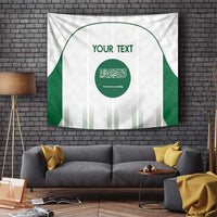 Custom Saudi Arabia Football Tapestry Go Green Falcons Sporty - White Version - Wonder Print Shop