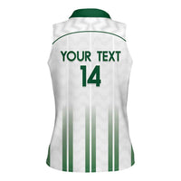 Custom Saudi Arabia Football Women Sleeveless Polo Shirt Go Green Falcons Sporty - White Version - Wonder Print Shop