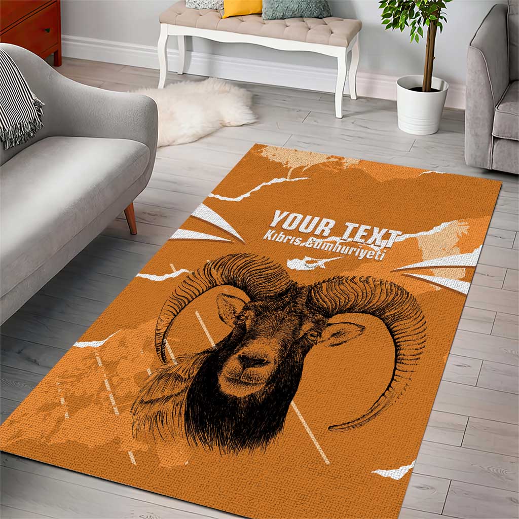 Persionalized Cyprus Independence Day Area Rug Kbrs Cumhuriyeti Grunge Vibes - Wonder Print Shop