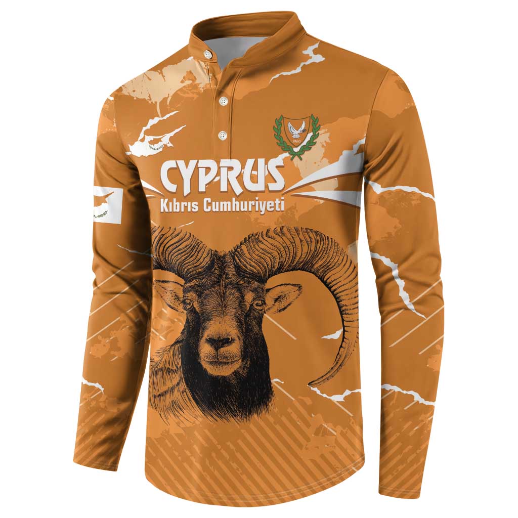 Persionalized Cyprus Independence Day Button Sweatshirt Kbrs Cumhuriyeti Grunge Vibes - Wonder Print Shop