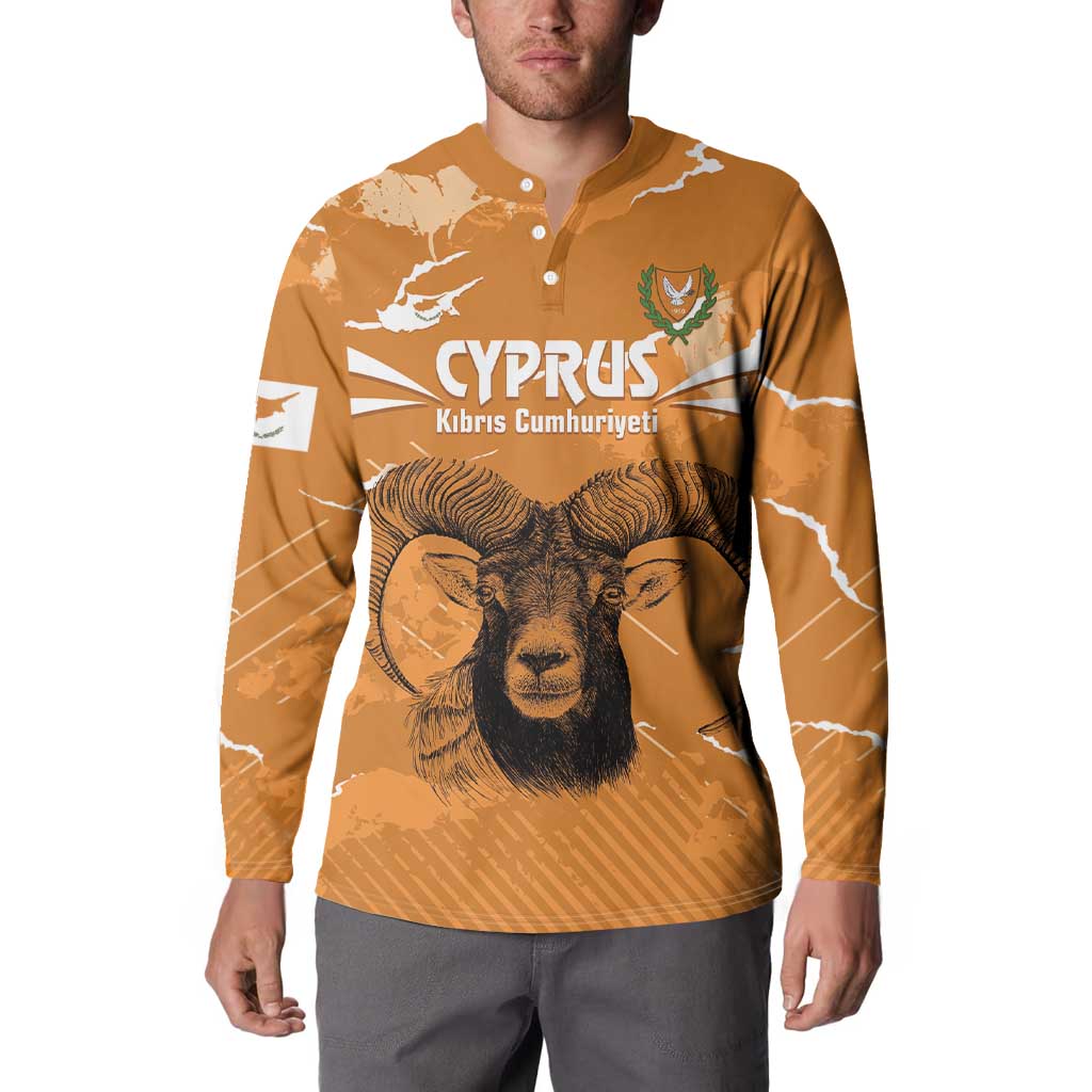 Persionalized Cyprus Independence Day Button Sweatshirt Kbrs Cumhuriyeti Grunge Vibes - Wonder Print Shop