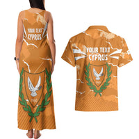 Persionalized Cyprus Independence Day Couples Matching Tank Maxi Dress and Hawaiian Shirt Kbrs Cumhuriyeti Grunge Vibes - Wonder Print Shop