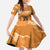 Persionalized Cyprus Independence Day Family Matching Off The Shoulder Long Sleeve Dress and Hawaiian Shirt Kbrs Cumhuriyeti Grunge Vibes - Wonder Print Shop