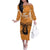 Persionalized Cyprus Independence Day Family Matching Off The Shoulder Long Sleeve Dress and Hawaiian Shirt Kbrs Cumhuriyeti Grunge Vibes - Wonder Print Shop
