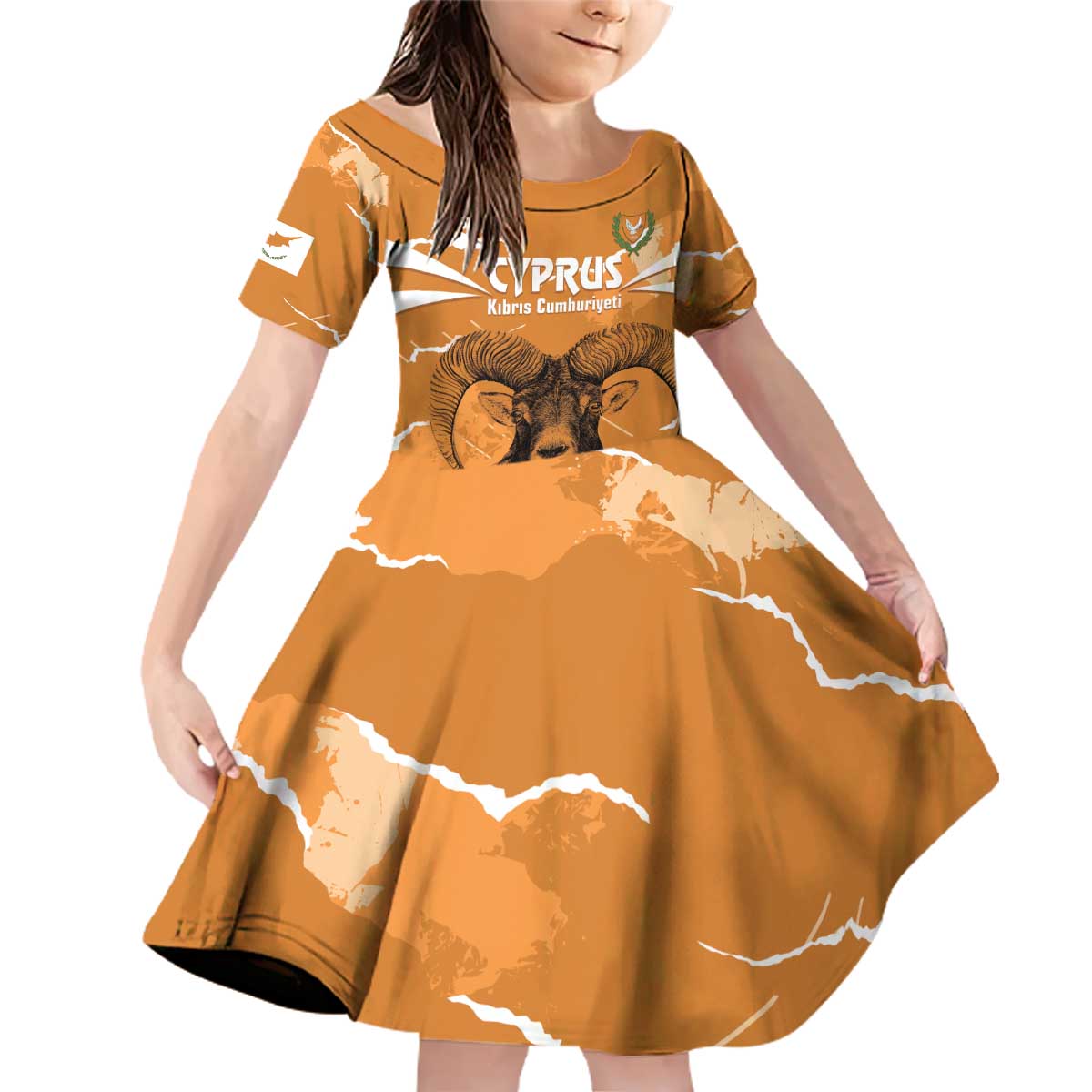 Persionalized Cyprus Independence Day Family Matching Off Shoulder Short Dress and Hawaiian Shirt Kbrs Cumhuriyeti Grunge Vibes - Wonder Print Shop