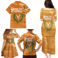 Persionalized Cyprus Independence Day Family Matching Puletasi and Hawaiian Shirt Kbrs Cumhuriyeti Grunge Vibes - Wonder Print Shop