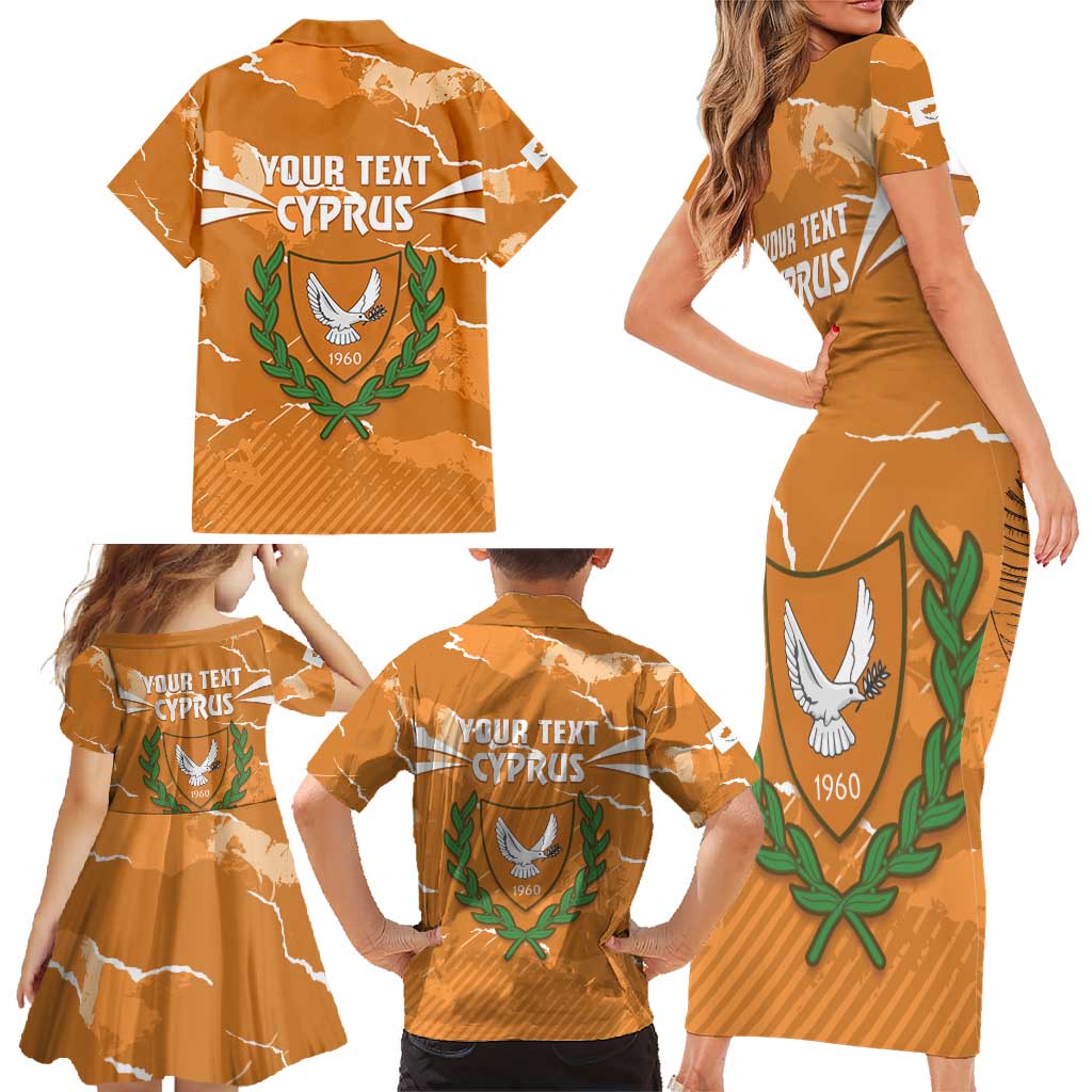 Persionalized Cyprus Independence Day Family Matching Short Sleeve Bodycon Dress and Hawaiian Shirt Kbrs Cumhuriyeti Grunge Vibes - Wonder Print Shop