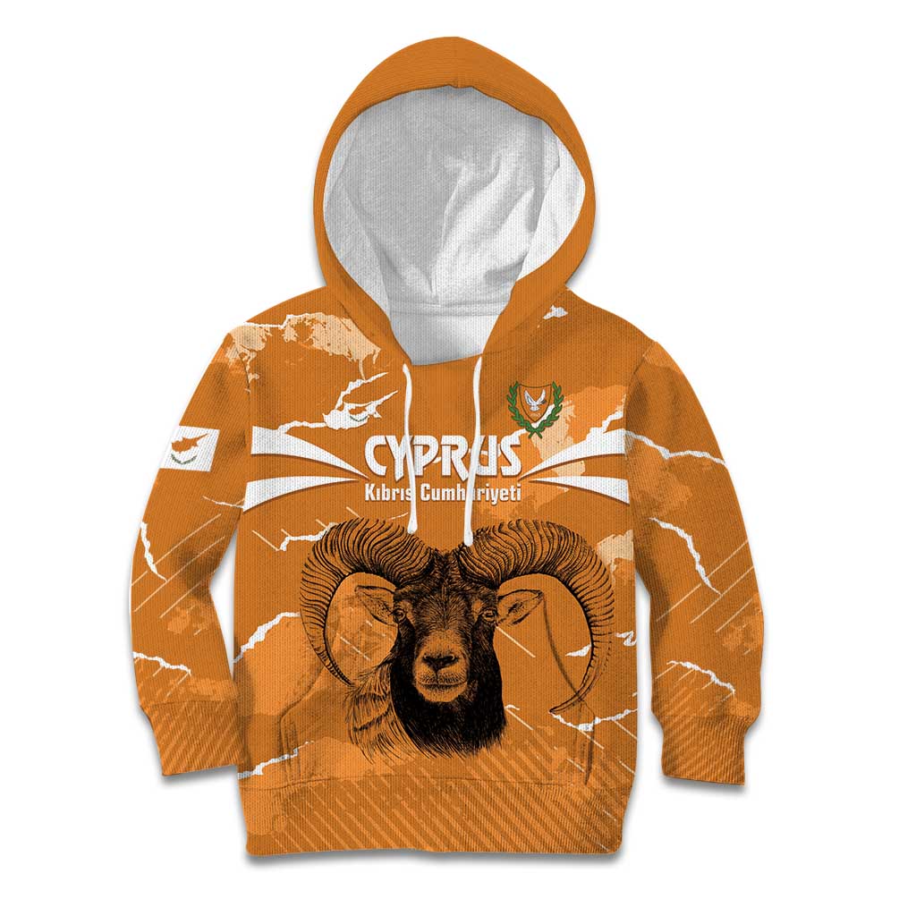 Persionalized Cyprus Independence Day Kid Hoodie Kbrs Cumhuriyeti Grunge Vibes - Wonder Print Shop