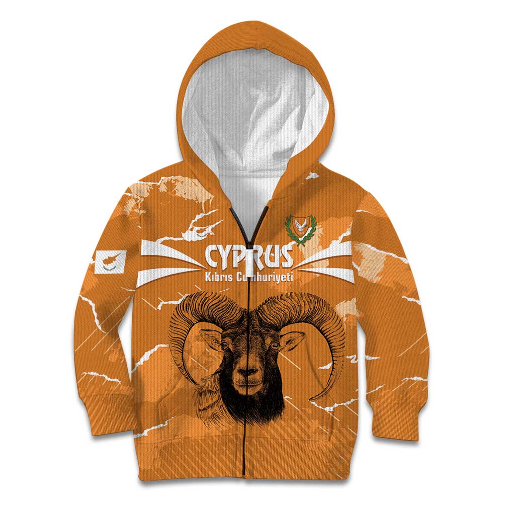 Persionalized Cyprus Independence Day Kid Hoodie Kbrs Cumhuriyeti Grunge Vibes - Wonder Print Shop