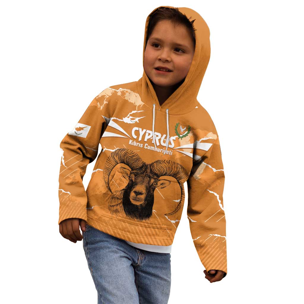 Persionalized Cyprus Independence Day Kid Hoodie Kbrs Cumhuriyeti Grunge Vibes - Wonder Print Shop